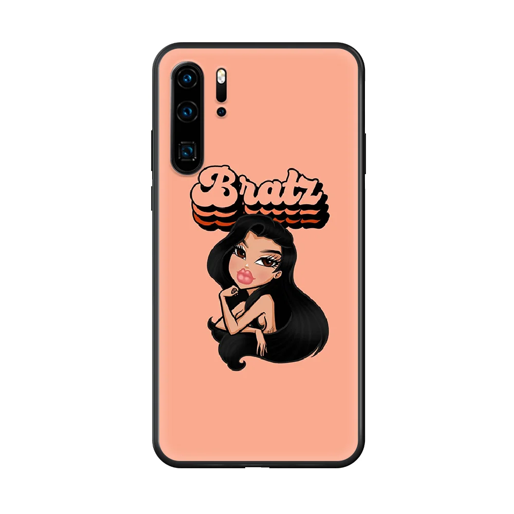 

Fashion Brand Doll Bratz Phone Case cover For huawei p 8 9 10 20 30 40 P pro Smart 2019 Z lite mini black back painting shell 3D