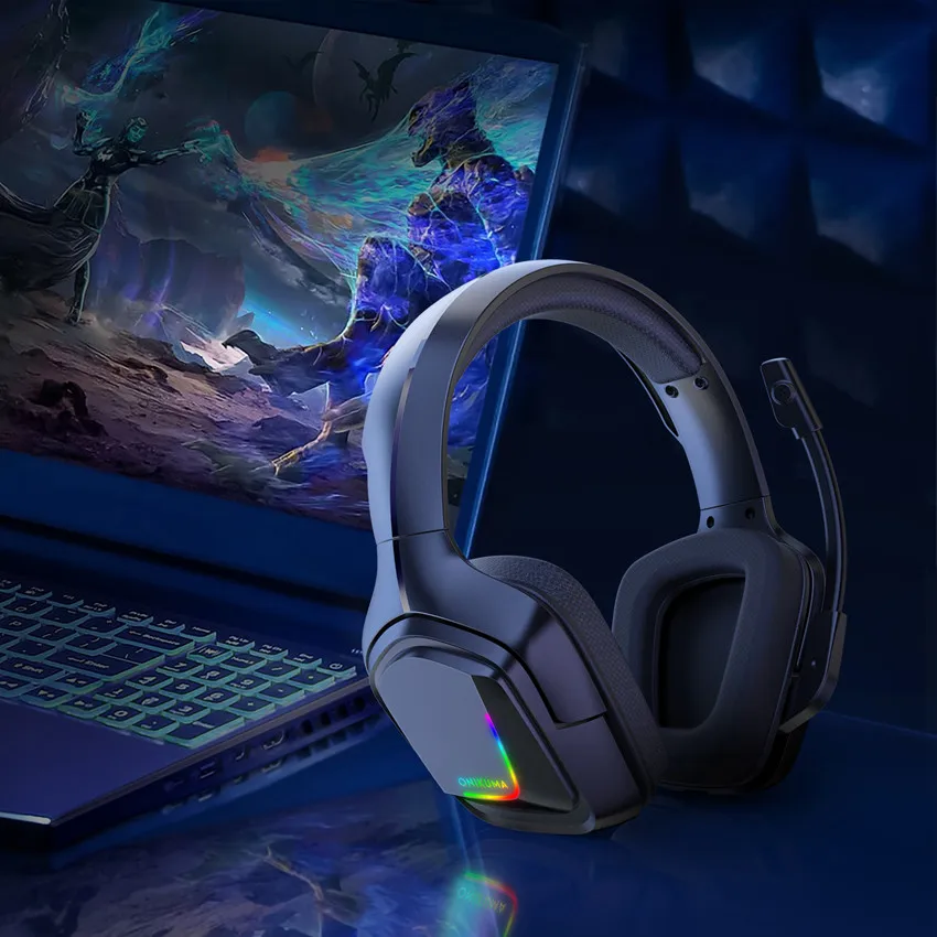 Проводные наушники ONIKUMA K20 с микрофоном игровая гарнитура RGB подсветкой