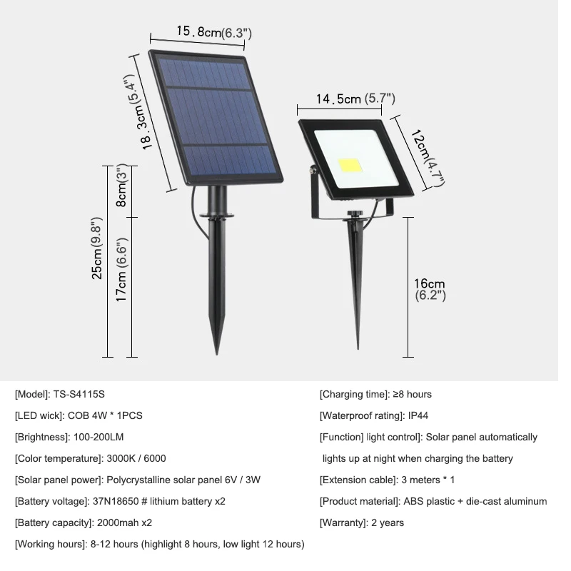 

FAIRY Solar Flood Light Single Head Waterproof Outdoor Lighting Garden Courtyard Road Spotlight