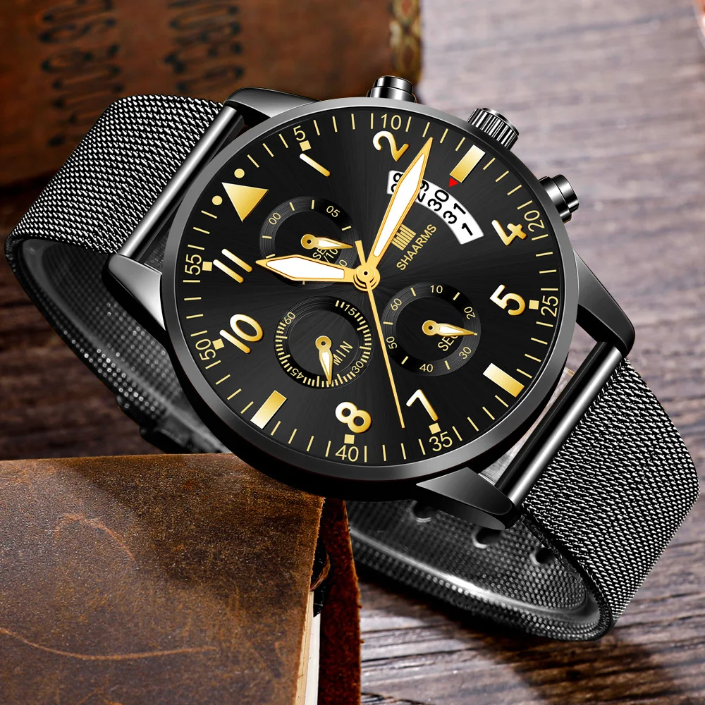 Fashion Mens Watches Top Brand Luxury Quartz Watches Men Casual Calendar Sports Watches Relogio Masculino Watch For Men