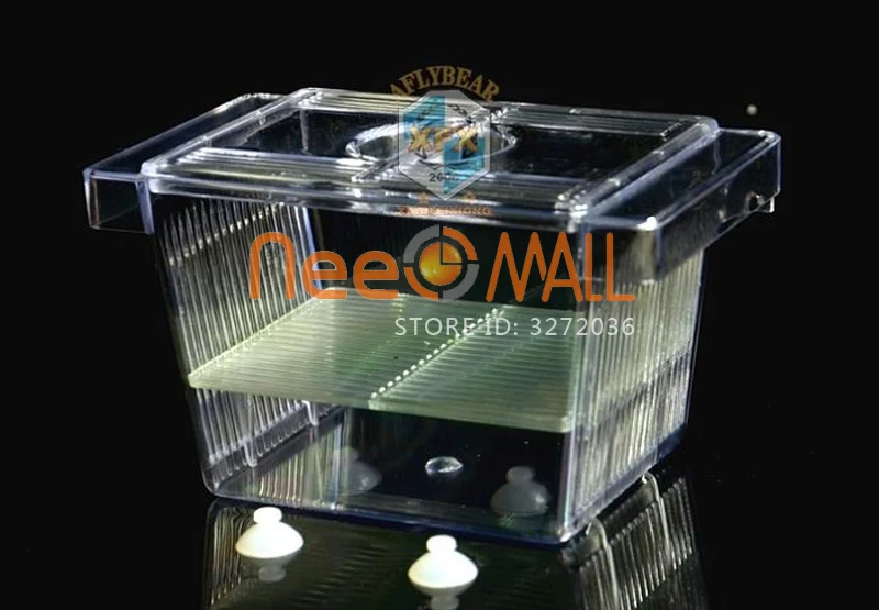 Аквариум 1/2 комнатный люк акриловый ящик для заводчиков Для гуппи разделяющий ребенка поплавок автоматический аквариум для растений тропических золотых рыб