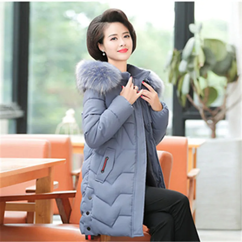 Одежда для среднего возраста новинка теплая хлопковая одежда пальто большого