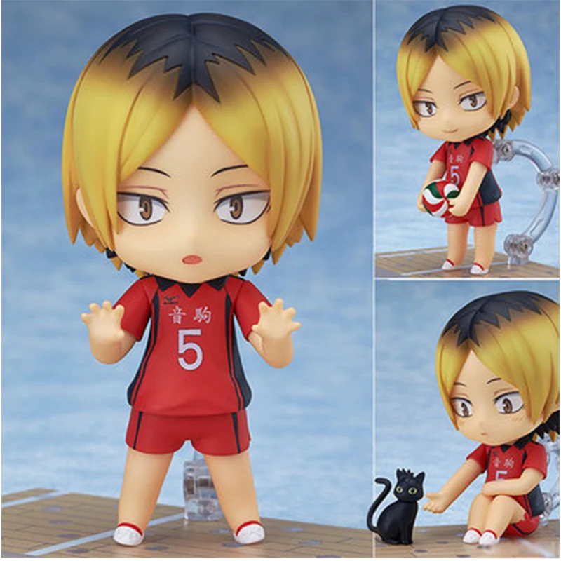 haikyuu anime volleyball sports hinata shoyo tobio nendoroidos figures pvc 10cm haikyuu action figure model toys doll free global shipping