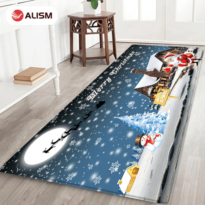 

Christmas 2021 Flannel Non-slip Kitchen Rug Floor Mat Carpet Entrance Door Bath Mats Carpets In The Living Room Rugs For Bedroom