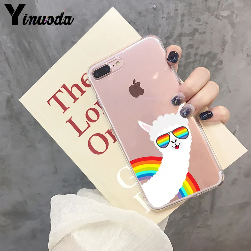 5 Yinuoda Kawaii милый лама Альпака животные мультфильм цветной чехол для телефона для Apple iPhone 8 7 6 6S Plus X XS max 5 5S SE XR чехол - Цвет: 5
