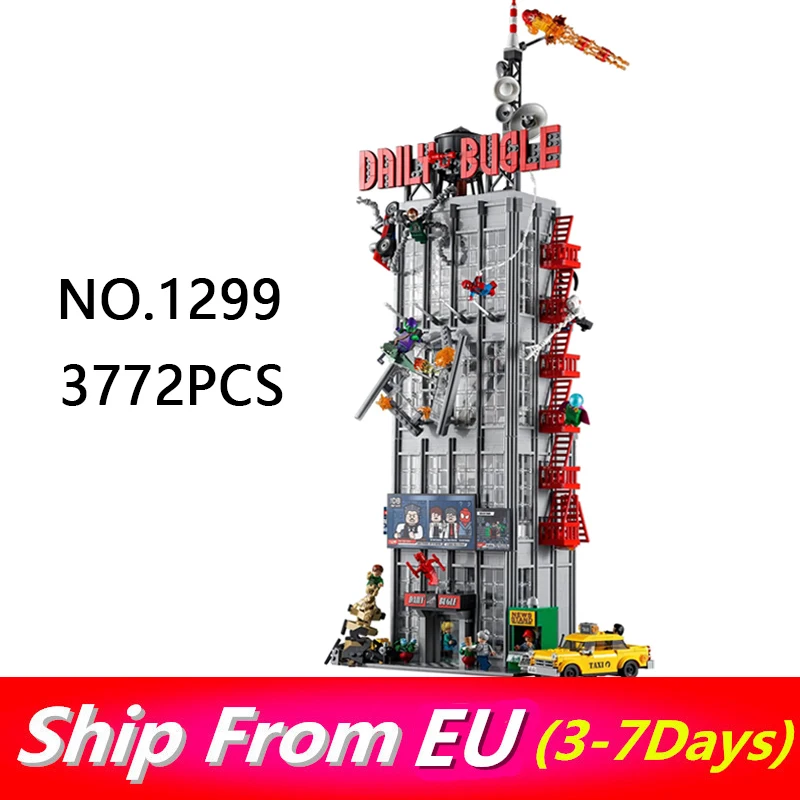 3772Pcs 1299 Architecture Daily Bugle Building Blocks Toy Set Compatible with 78008 76178 for Kids Friends Gift Bricks Kit