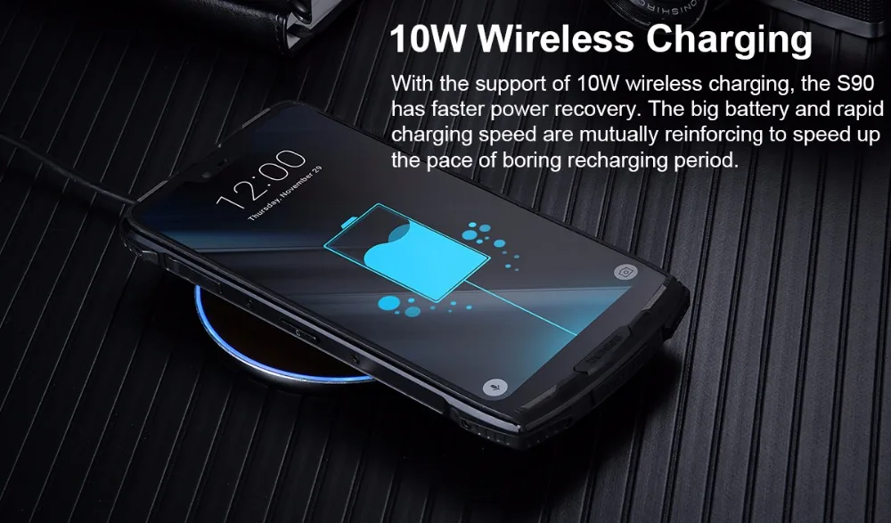DOOGEE S90 IP68/IP69K прочный мобильный телефон Быстрая зарядка 6,18 ''19:9 экран 5050 мАч Восьмиядерный 6 ГБ 128 ГБ Android 8,1 Поддержка nfc