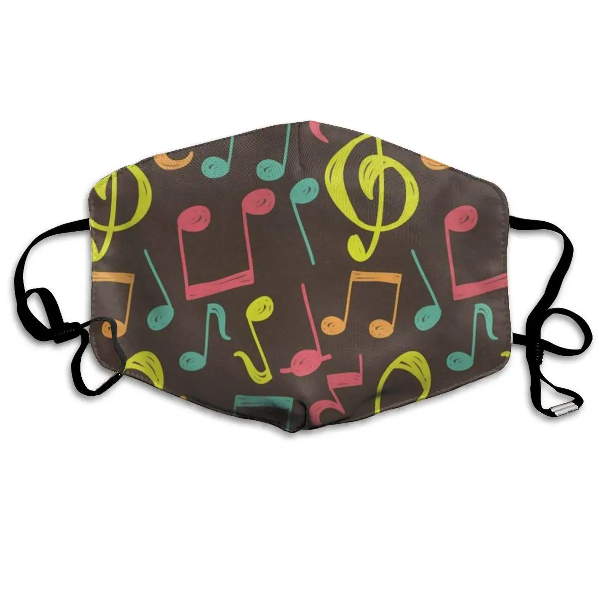 

Face Mask Colorful Music Notes Cool Cycling Half Face Earloop Face Mask For Woman