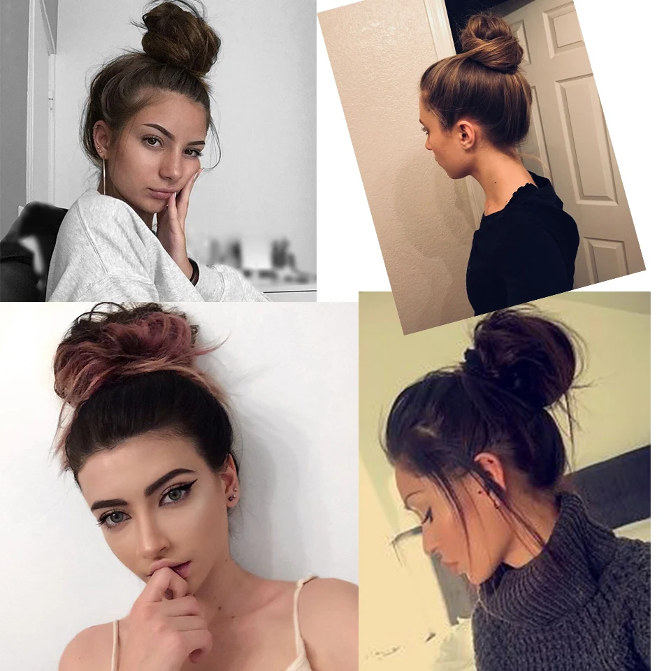 Модные аксессуары для наращивания волос в пучок Пончик шиньоны парик головной