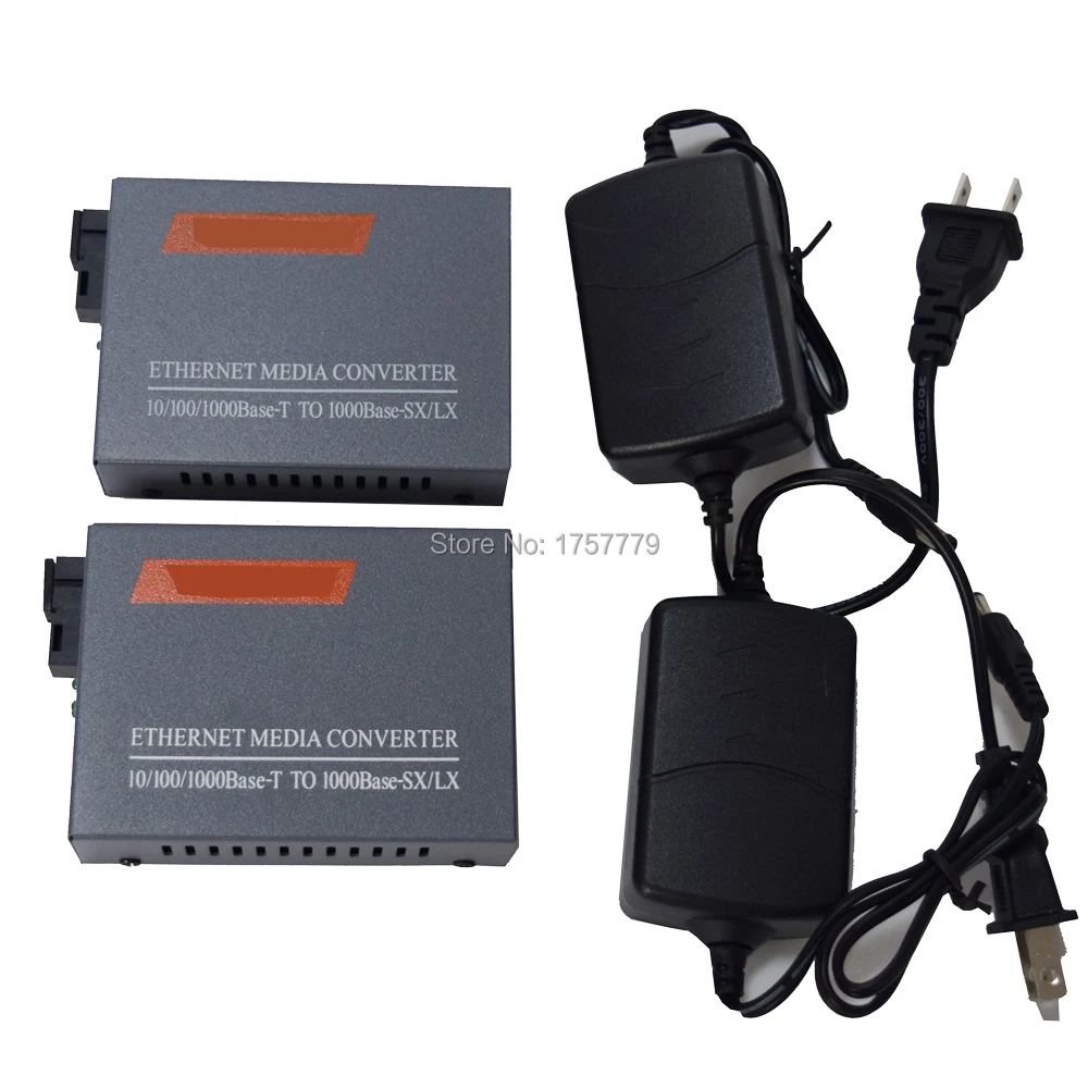 1 пара стандартный оптоволоконный медиа конвертер RJ45 1000 Мбит/с|media converter|fiber optic media