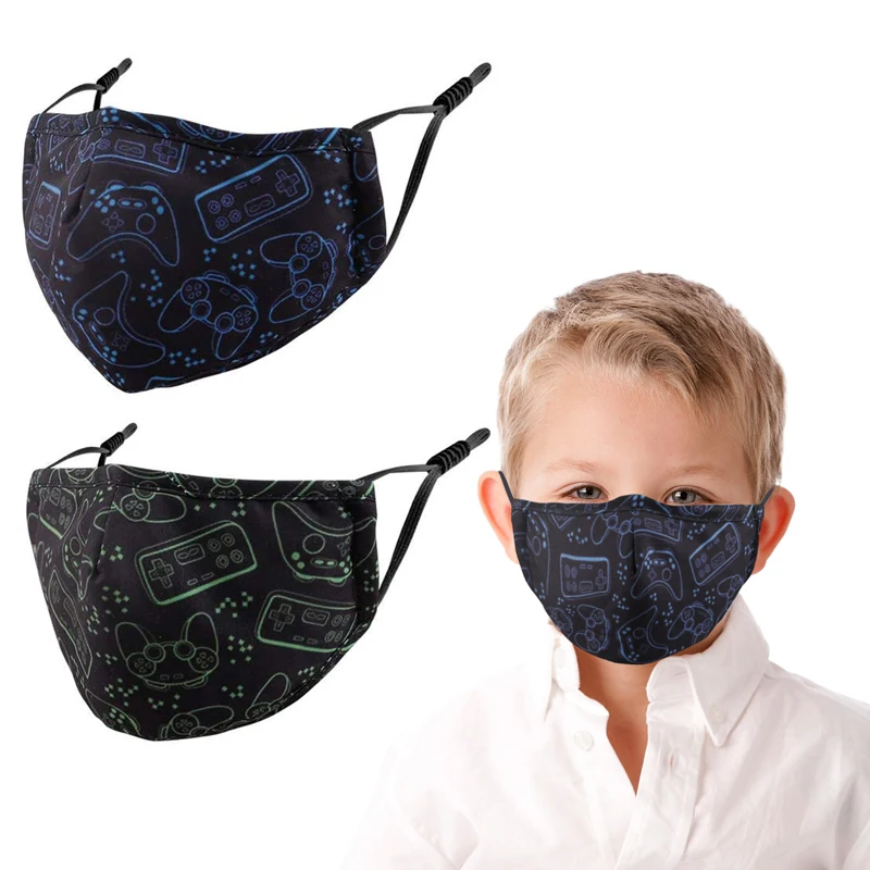 3D детская черная маска для лица синяя зеленая мультяшная новая дышащая против