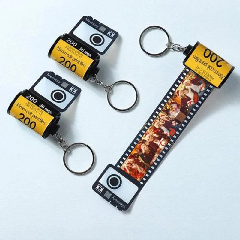 

15pcs with keychain Memory Film Photo Albums Cover Album Wedding Anniversary Gifts Baby Shower Customized Gift Valentine's Day