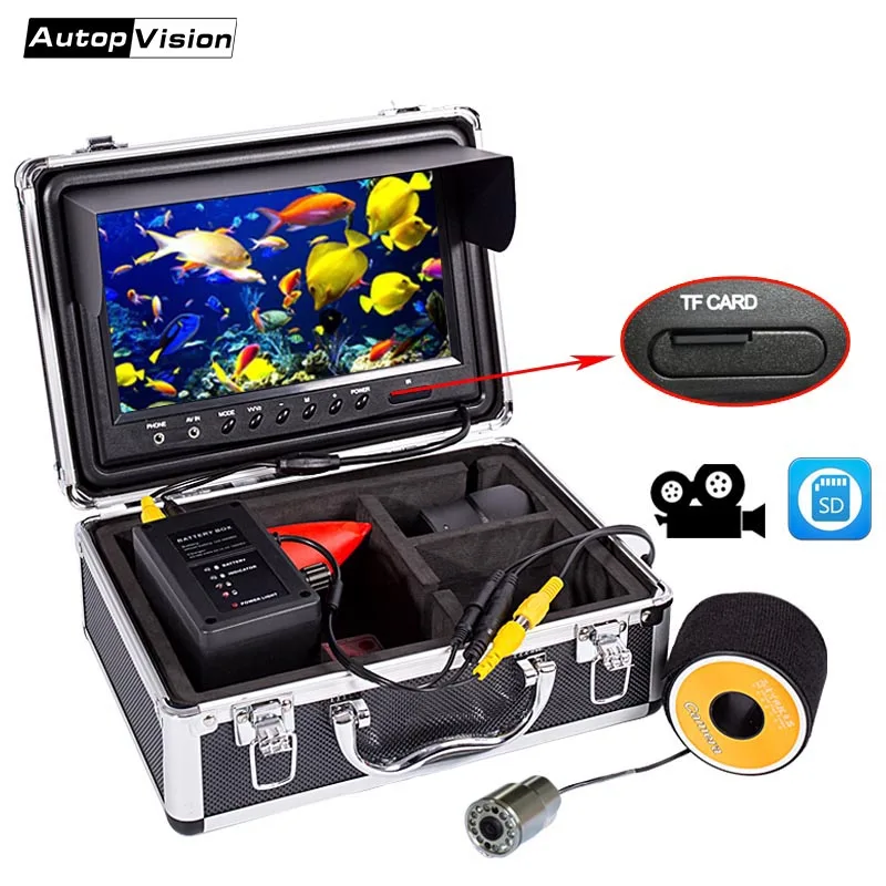 Barato WF39-Localizador De Peces WF39, Cámara De Pesca Submarina De Alta Definición Con Pantalla De 9 Pulgadas Para Balsa, Barco De Pesca, Buscador De Peces