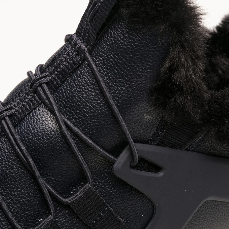 Мужские зимние ботинки ONEMIX теплые меховые сапоги классические черные кроссовки