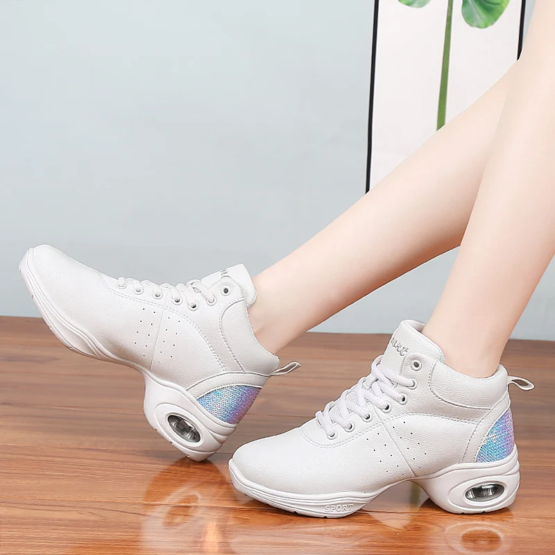 Обувь для джазовых танцев из искусственной кожи женские кроссовки современная