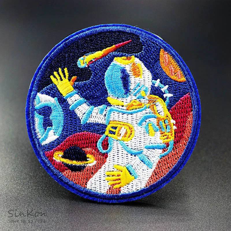 Размер астронавта: 7 5x7 5 см вышитая нашивка аппликация для одежды|embroidery patch|patches