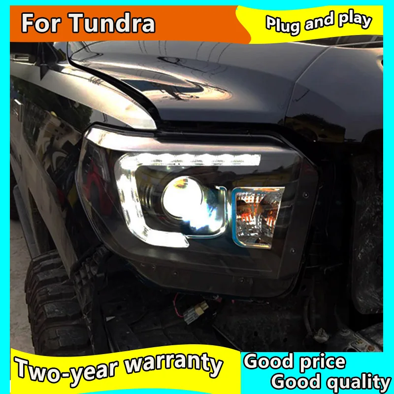 Налобный фонарь для Toyota Tundra 2014 2017 светодиодный фары секвойи фар Биксеноновые