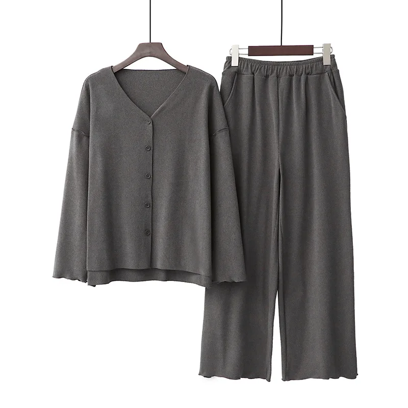 

Pajamas Autumn And Winter Lingerie New Women Suit Fattening Cardigan Ear Edge Nightwear Warm Loose Home Clothes Pigiama Donna