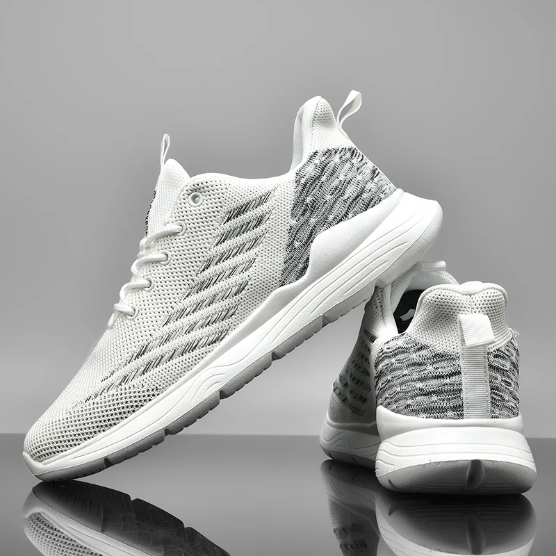 

Mens Sports Running Walking Style Fashion Jogging Casual Shoes 2021 Fashion Flat Bottom Breathable Lace-Up Men Sneakers