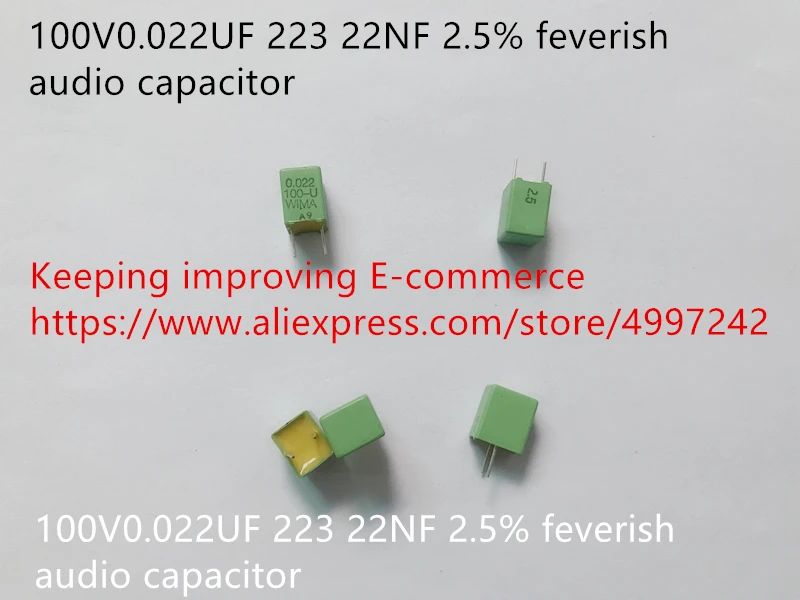 Оригинальный новый 100% 100V0.022UF 223 22NF 2.5% feverish аудио конденсатор (индуктор)|Индукторы|