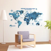 3d english teaching world map wall sticker wallpaper waterproof art mural decal kids room living modern decoration
