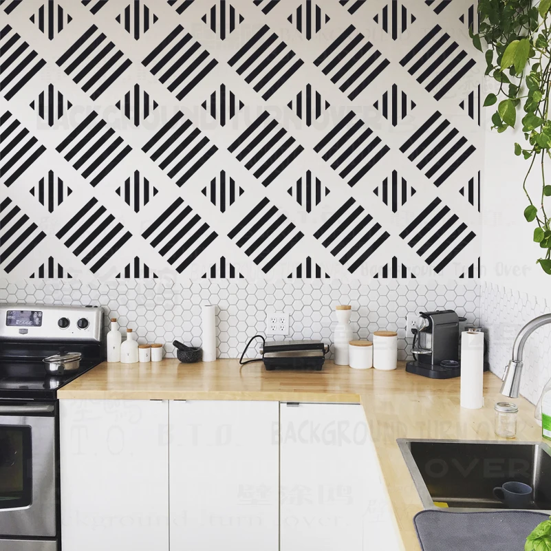 Большой трафарет для стен 40 50 см многоразовый декора мебели большая Дамасская