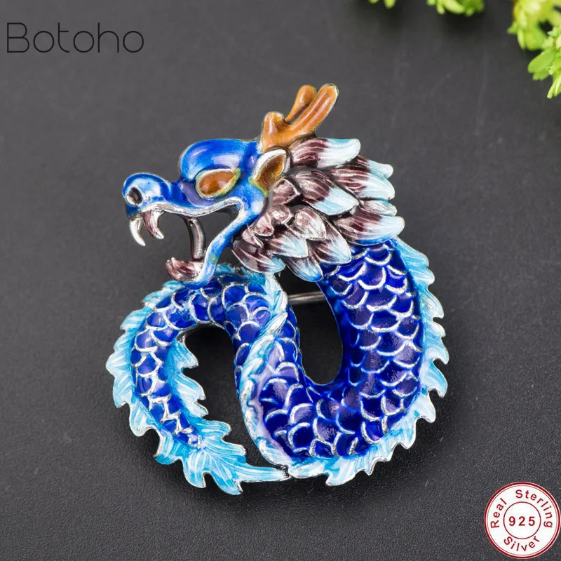 Брошь из серебра 100% пробы в китайском ретро стиле|Украшения для волос броши и