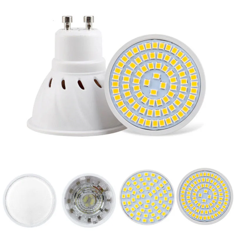 

Светодиодные лампы RTGBRT GU10 MR16 E27 E14, точечные светильники 220 В, точечное освещение для дома, гостиной, энерголампа SMD2835 с теплым белым светом