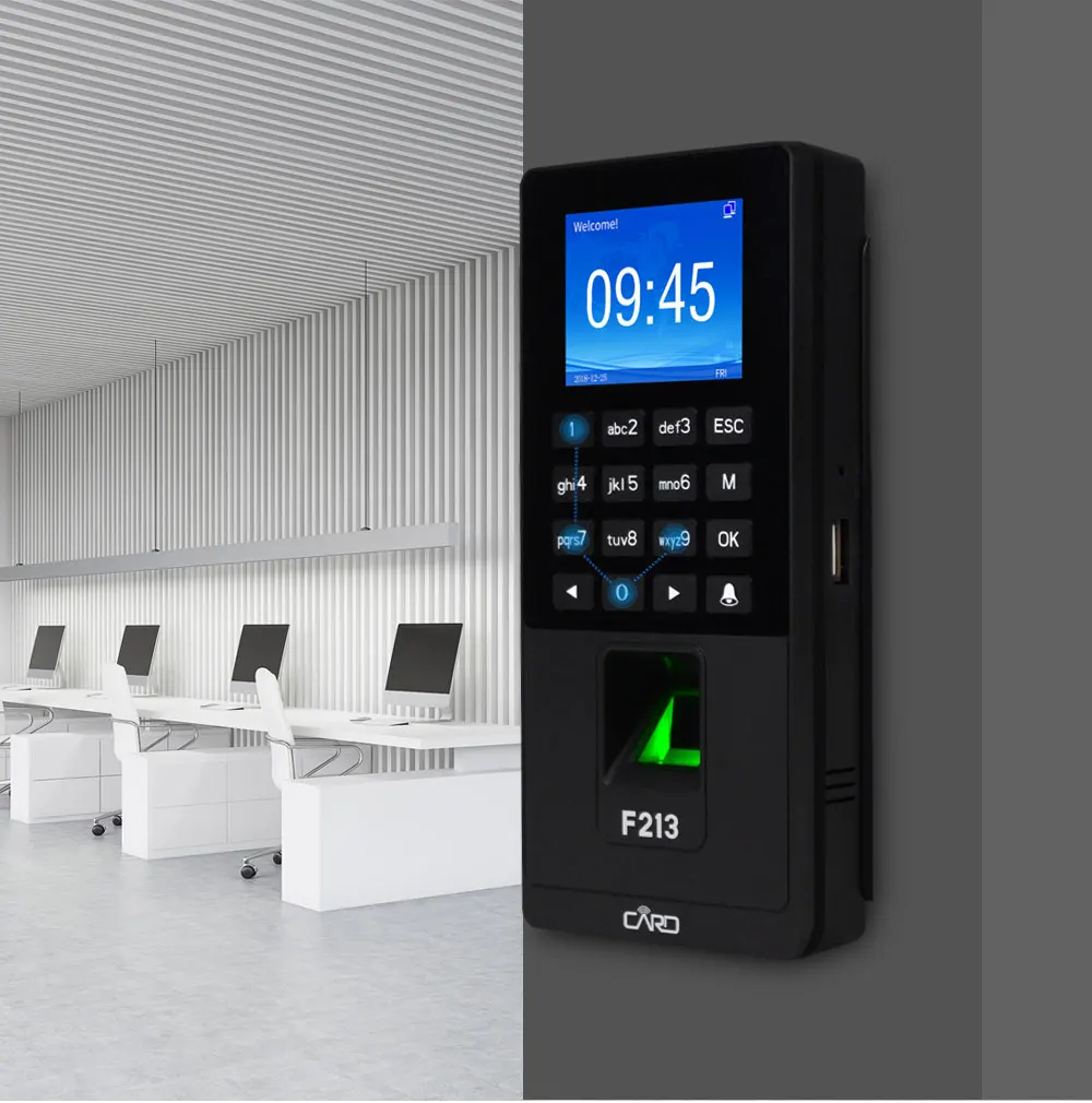 Отпечатков пальцев RFID Клавиатура TCP/IP/USB биометрический контроль доступа системы программного обеспечения времени часы посещаемости машины+ U диск+ 10 брелоков