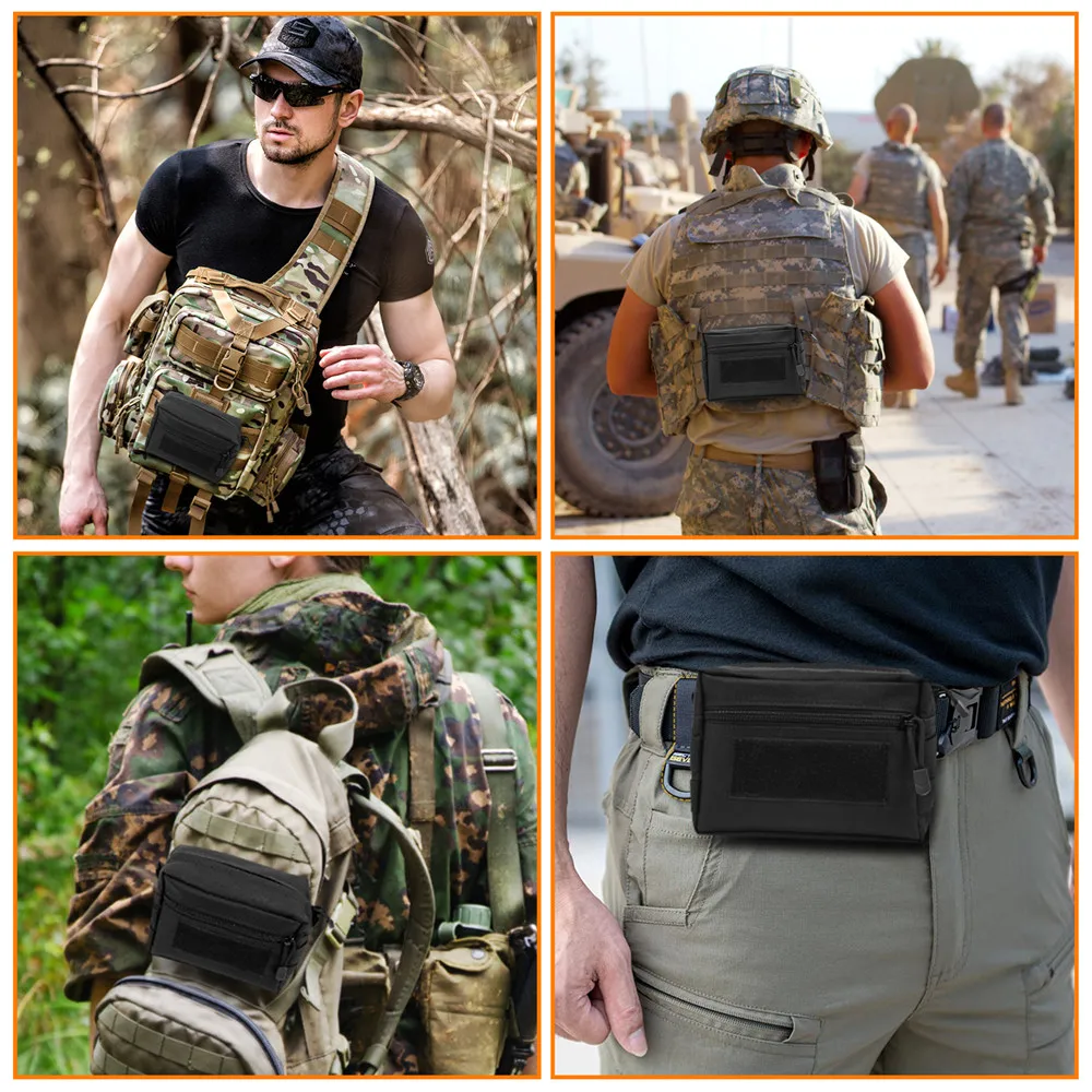 

NANCY TINO 1000D Tactical Molle EDC Pouch Outdoor Hunting Dump Drop Bag Ammo Mag Pouch Utility Accessory for Vest Backpack