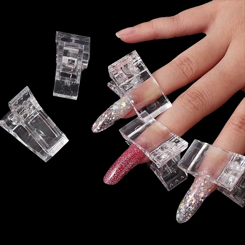 

Nail Art Transparent Crystal Clip for Finger Extension Nail UV Gel Fixed Nail Mold Professional Nail Product Nails Accesorio Hot