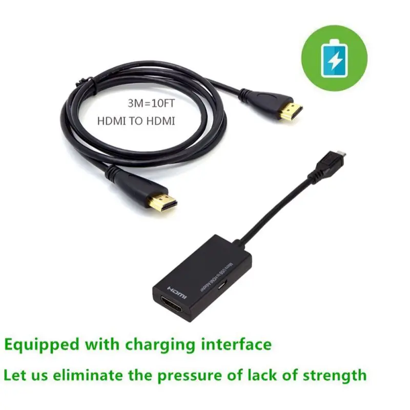 HD 1080P Micro USB к HDMI Женский Кабель-адаптер для samsung Galaxy HUAWEI MHL устройства Адаптеры HDTV с