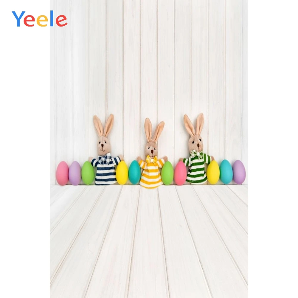 Весенний Пасхальный фон для фотосъемки с изображением белого деревянного пола