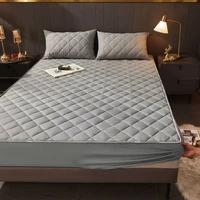 new thicken quilted mattress cover king queen quilted bed fitted bed sheet anti bacteria mattress topper air permeable bed pad