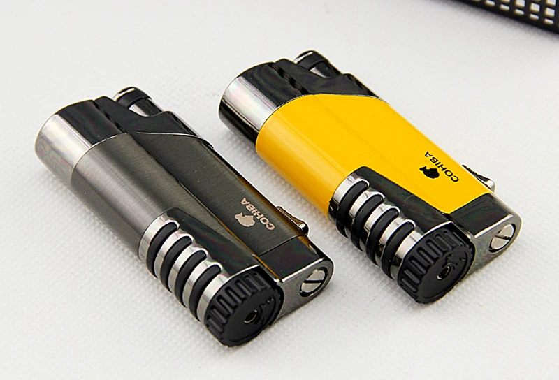 Металлическая ветрозащитная Зажигалка COHIBA для сигарет зажигалка с дырочками