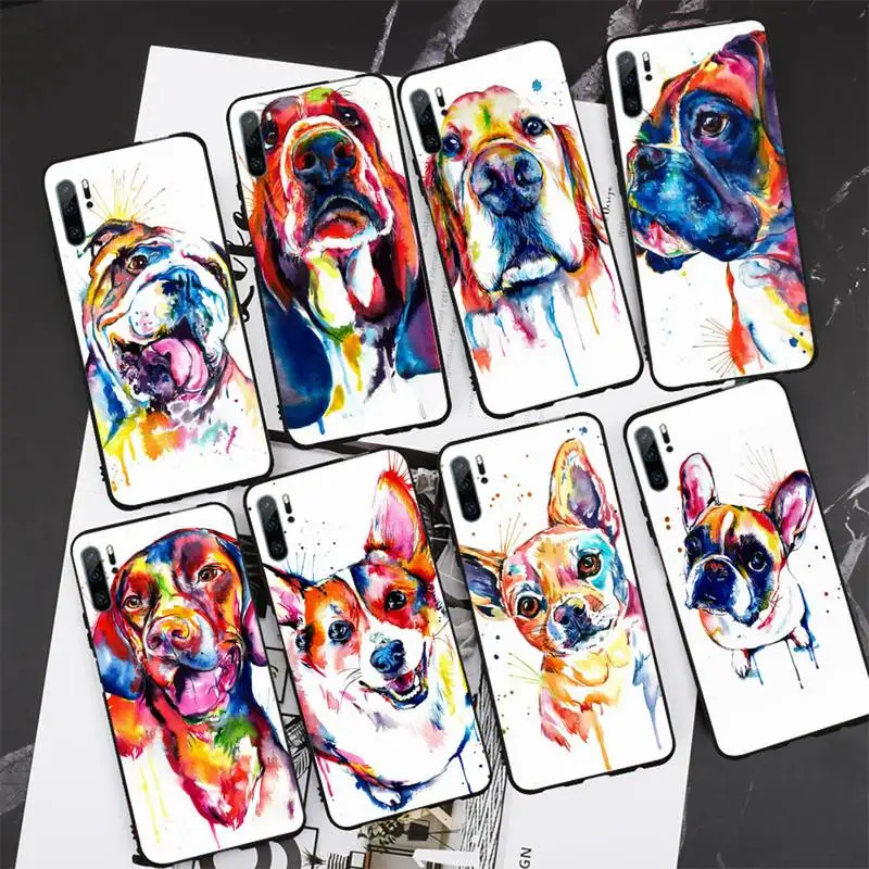 

French Bulldog Dog Pug Phone Case for Huawei P40 P30 P20 P10 P9 P8 pro lite Plus P SMART 2019 P9 lite Fundas cover