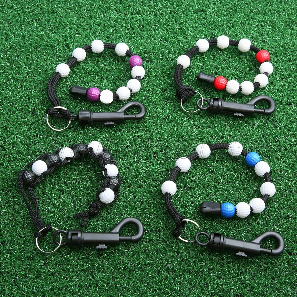 

Nylon Aid Chain Putt Remenber Beads Portable With Clip Professional Training Golf Score Counter Durable