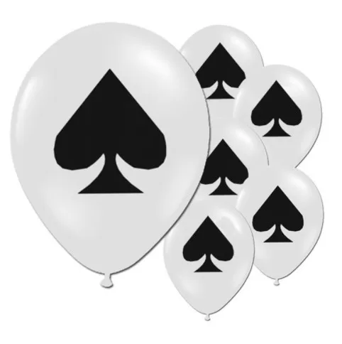 10 шт./упак. 12 дюймов Spades/сердца/клубов/бриллианты латексные воздушные шары карты