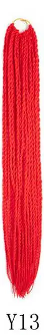 Qphair Ombre Сенегальские вьющиеся волосы крючком косы 24 дюйма 30 корней/упаковка синтетические плетеные волосы для женщин черные кроличьи волосы - Цвет: y13