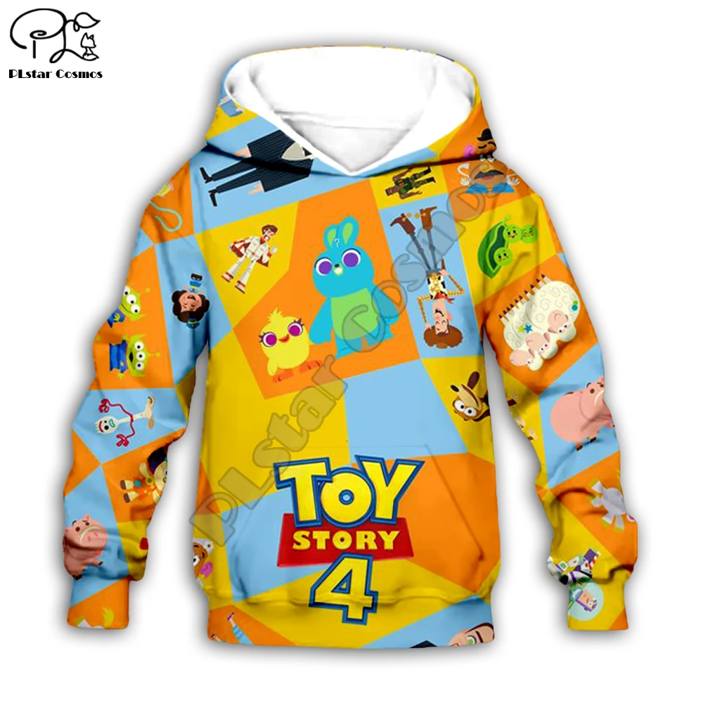 Детские толстовки с капюшоном с объемным рисунком из мультфильма Forky toys story 4 pinrt, толстовка для мальчиков с изображением Даки и зайчика штаны с рисунком из мультфильма «Базз Лайтер», «Шериф Вуди»