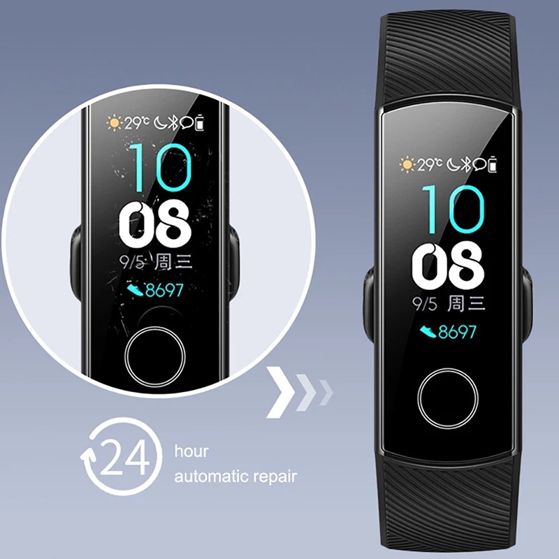2 шт. защитная пленка для Huawei Honor Band 4 5 5I Гидрогелевая Защитная экрана Mi 3