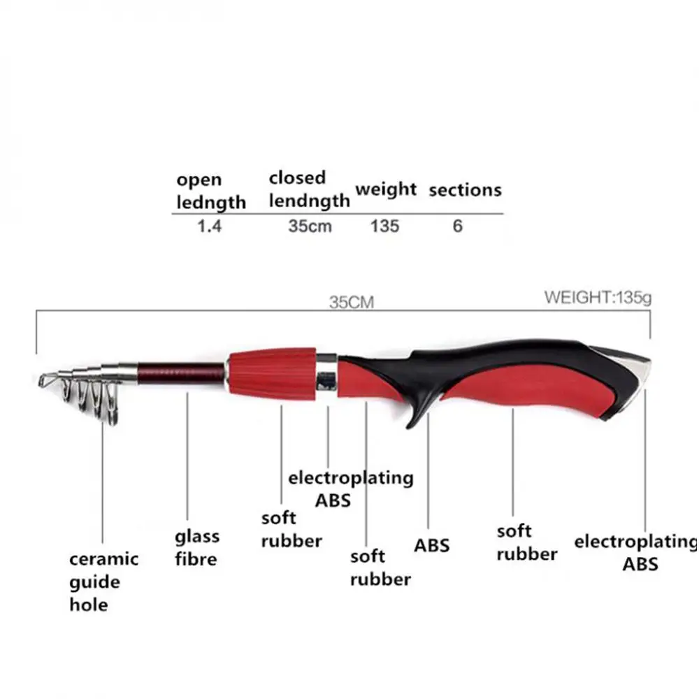 Профессиональная Удочка из высококачественного углеродного волокна 1 м для