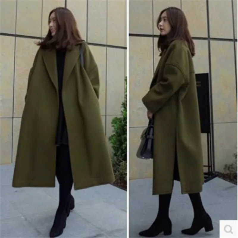 Зимнее женское пальто шерстяная куртка длинное хлопковое однобортное черное