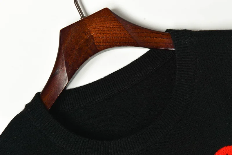 Женский шерстяной свитер Осень-зима 2019 жаккардовый пуловер с сердечками и