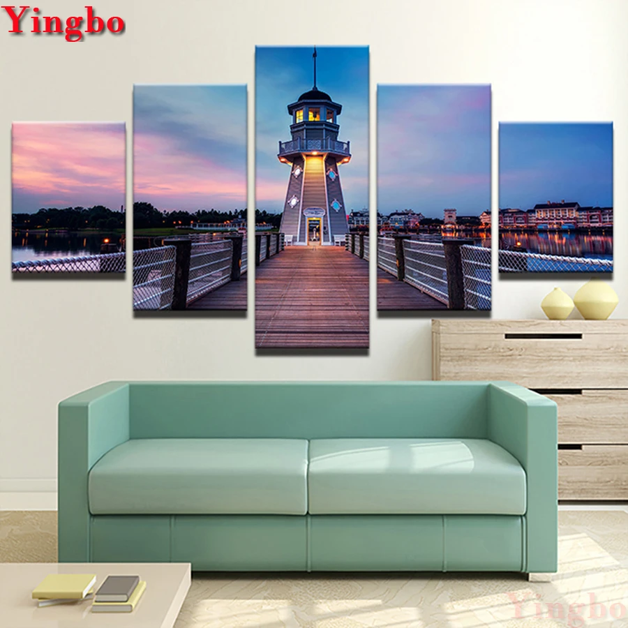 

5 шт., полная квадратная/круглая дрель, 5D, сделай сам, алмазная живопись, морской пейзаж, вышивка бисером, вышивка крестиком, украшение для гос...