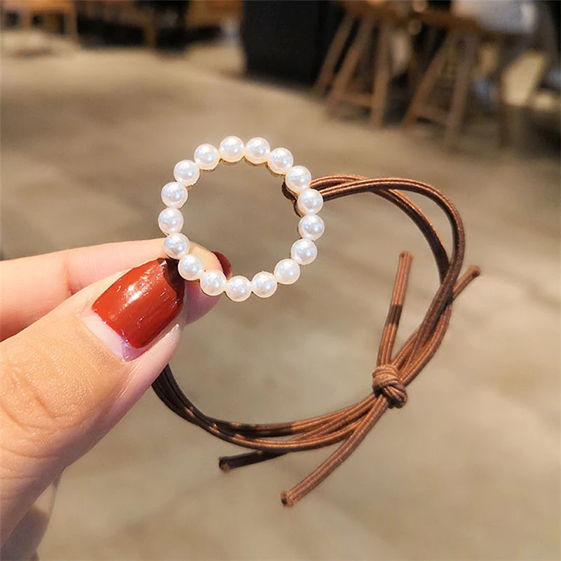 White Round Корейские женские и девичьи леопардовые эластичные резинки для волос с животным принтом, заколки для волос, стразы, широкая резиновая повязка на голову, аксессуары для волос - Цвет: White Round