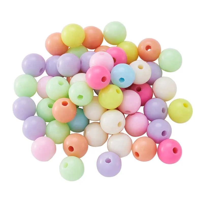 

500 г, 6-20 мм, разноцветные Круглые однотонные широкие бусины из жвачки, акриловые шарики для изготовления ювелирных изделий, аксессуары для б...