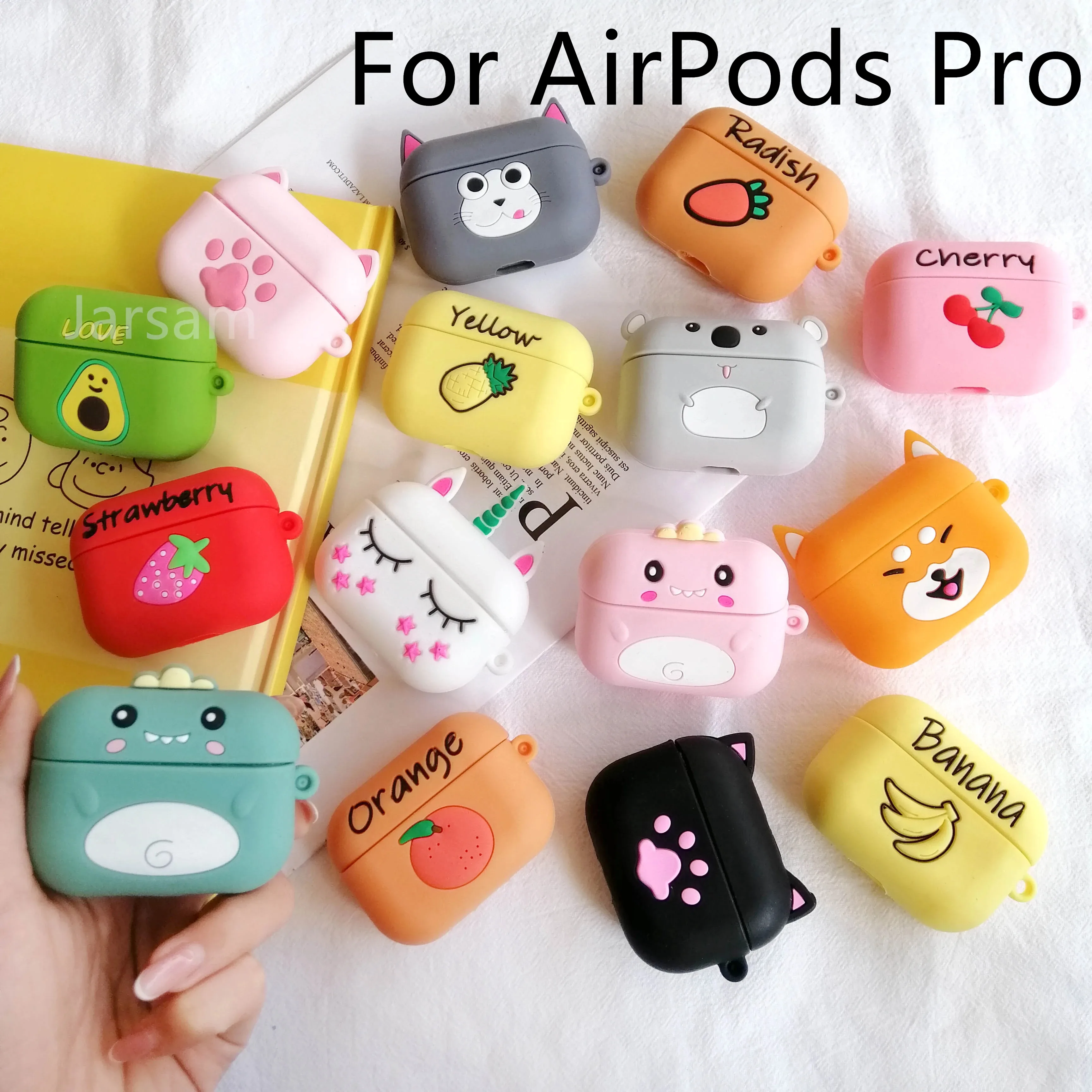 

For AirPods Pro Case 3D Cartoon Silicone Case Cover For AirPods Pro Protective Earphone Charging Box Cover