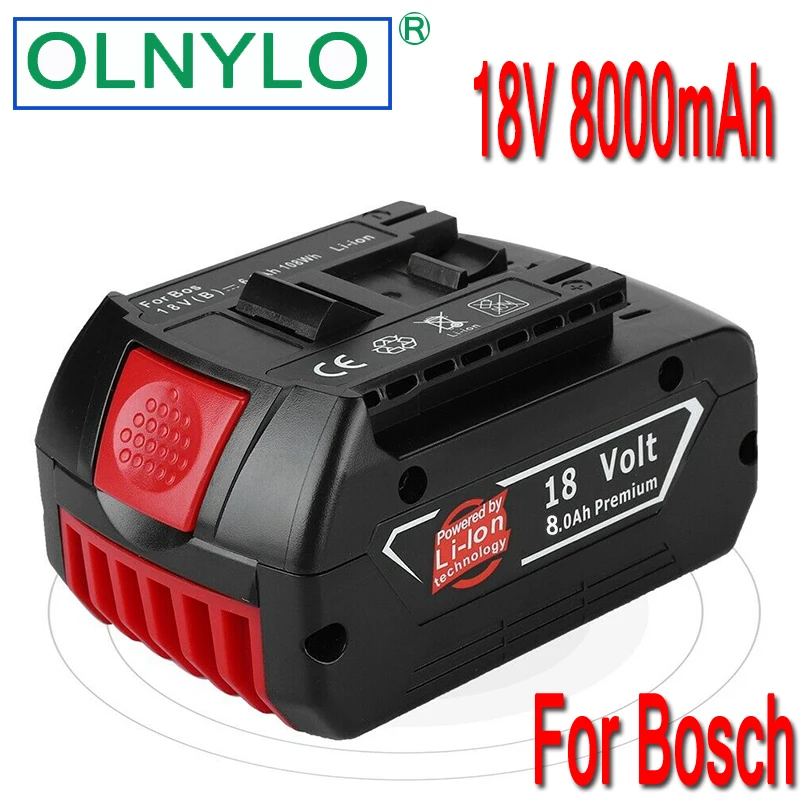 Оригинальный перезаряжаемый литий ионный аккумулятор 18 В 8000 мА · ч для Бош