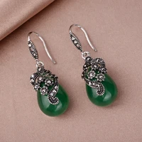 new korean retro water drop gem stone earrings charm womens earrings wedding party jewelry mothers birthday present